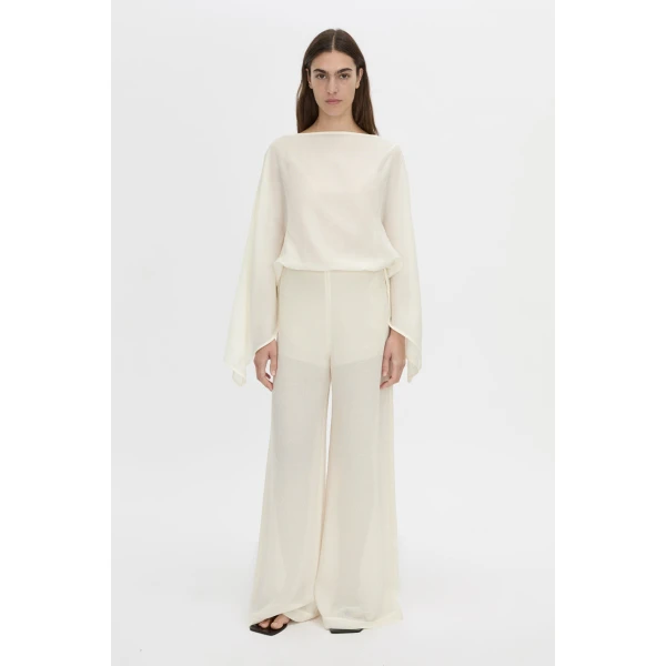 Camilla and Marc Tessara Pant in Cream, view 2 | Pants | Coveti
