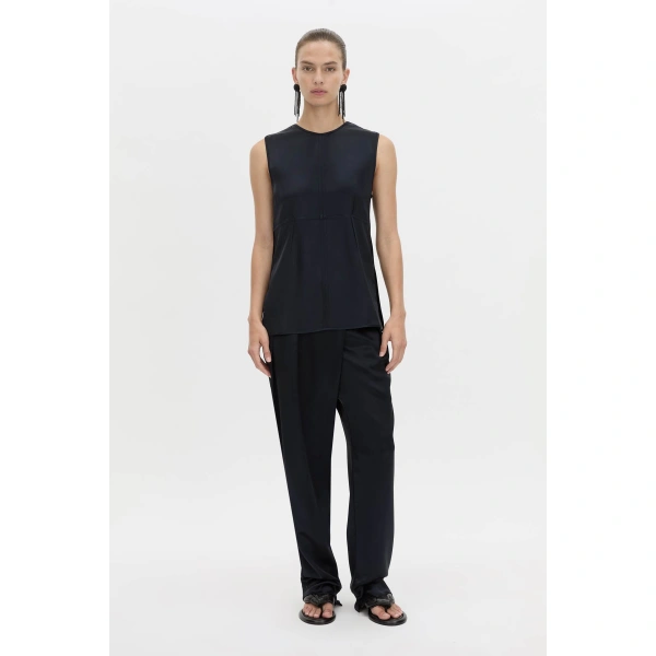 Camilla and Marc Velin Shell Top in French Navy, view 2 | Sleeveless | Coveti