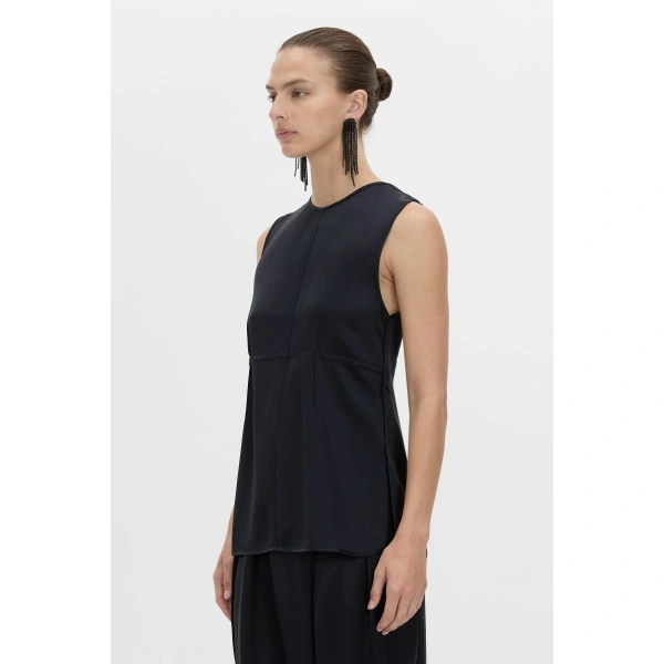 Camilla and Marc Velin Shell Top in French Navy, view 3 | Sleeveless | Coveti