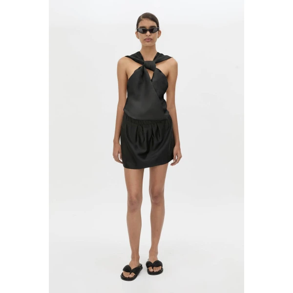 Camilla and Marc Vene Halter Top in Black, view 2 | Sleeveless | Coveti