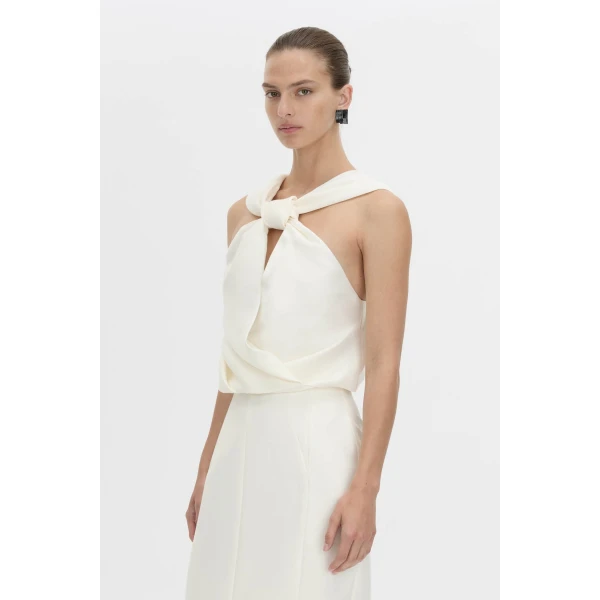 Camilla and Marc Vene Halter Top in Cream, view 3 | Sleeveless | Coveti