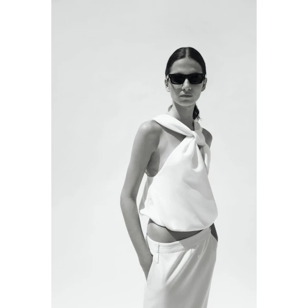 Camilla and Marc Vene Halter Top in Cream, view 4 | Sleeveless | Coveti
