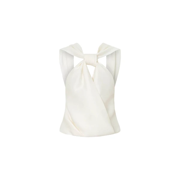 Vene Halter Top in Cream