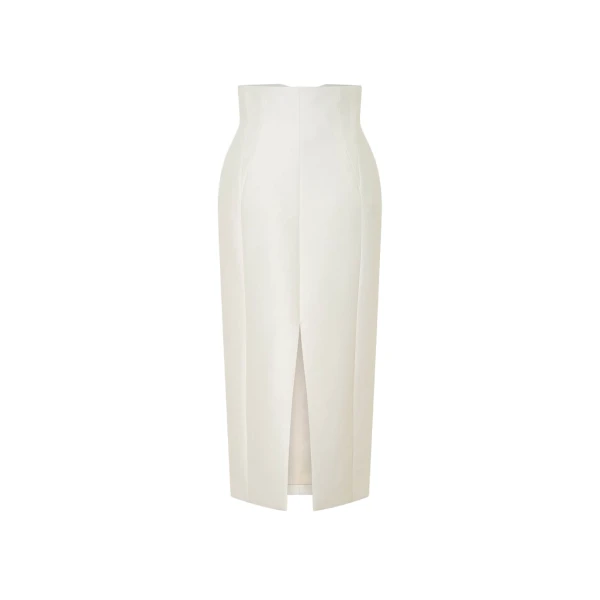Vene Midi Skirt in Cream