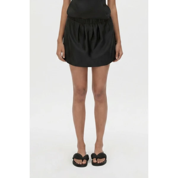 Camilla and Marc Vene Mini Skirt in Black, view 3 | Mini Skirts | Coveti