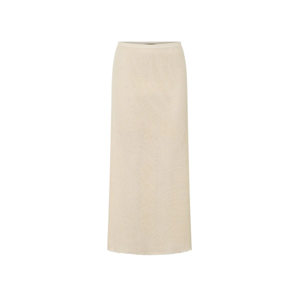 Camilla and Marc Viele Textured Bias Skirt in Cream | Midi Skirts | Coveti