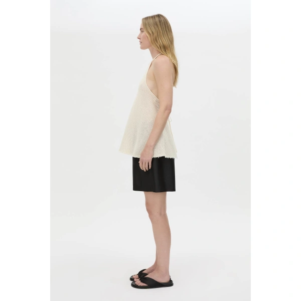 Camilla and Marc Viele Textured Halter Top in Cream, view 5 | Sleeveless | Coveti