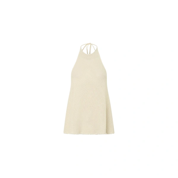 Viele Textured Halter Top in Cream