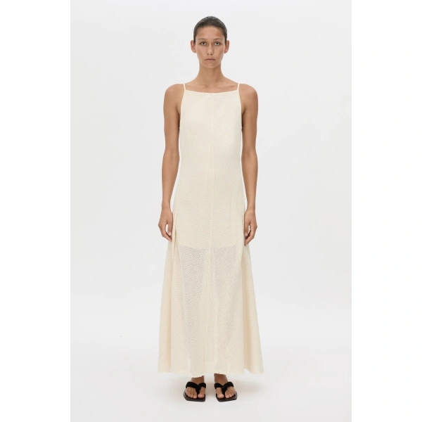 Camilla and Marc Viele Textured Midi Dress in Cream, view 5 | Midi Dresses | Coveti
