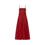Camilla and Marc Vince Dress in Lipstick Red | Midi Dresses | Coveti