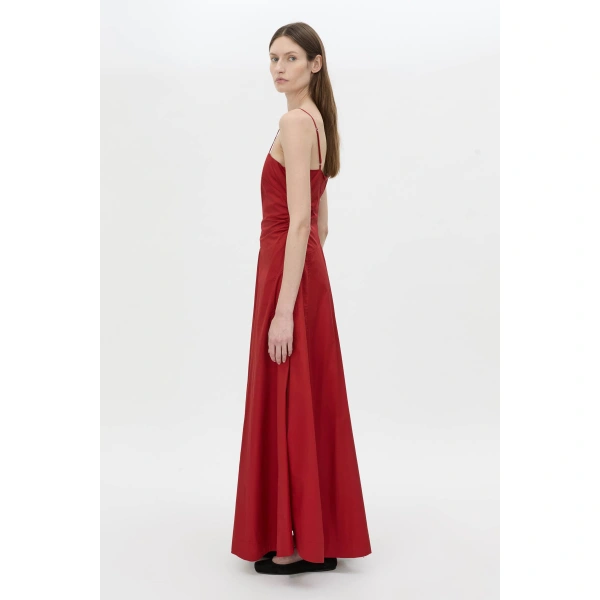 Camilla and Marc Vince Dress in Lipstick Red, view 5 | Midi Dresses | Coveti