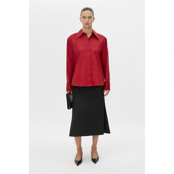 Camilla and Marc Vince Shirt in Lipstick Red, view 2 | Shirts | Coveti
