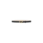 Carla Zampatti Black CZ Thin Logo Belt | Belts | Coveti