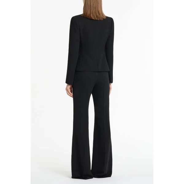 Carla Zampatti Black Crepe Bootleg Pant | Tailored pants | Coveti