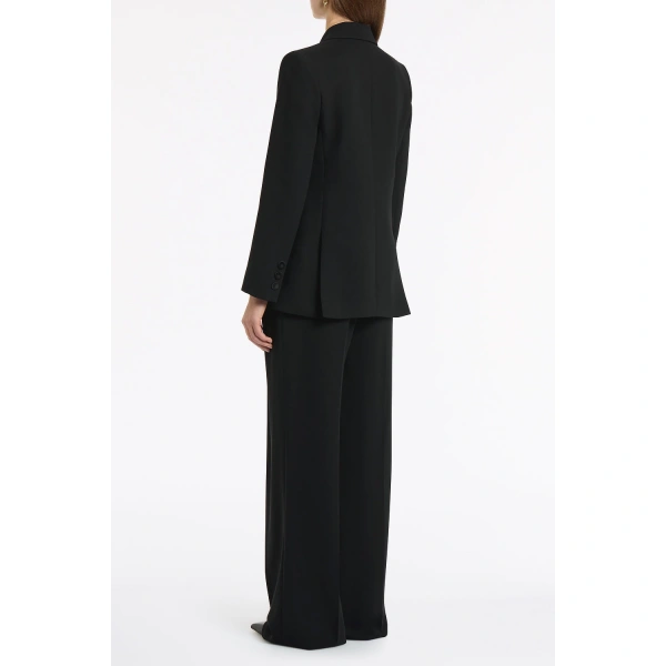 Carla Zampatti Black Crepe Double Breasted Blazer | Blazers | Coveti