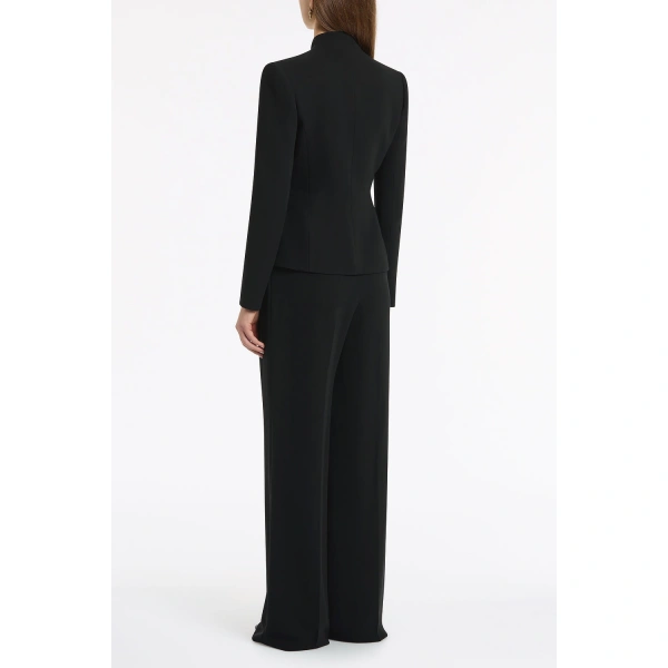Carla Zampatti Black Crepe Fitted Jacket | Blazers | Coveti