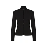 Carla Zampatti Black Crepe Fitted Jacket | Blazers | Coveti