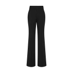 Carla Zampatti Black Crepe Pintuck Flared Pant | Tailored pants | Coveti