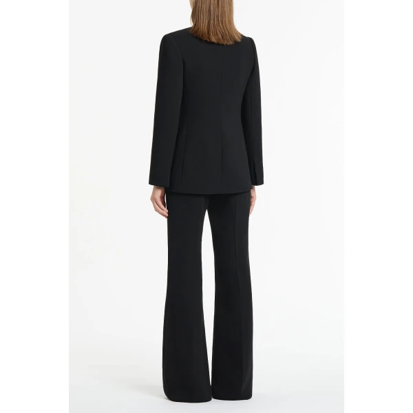 Carla Zampatti Black Crepe Shawl Collar Jacket | Blazers | Coveti
