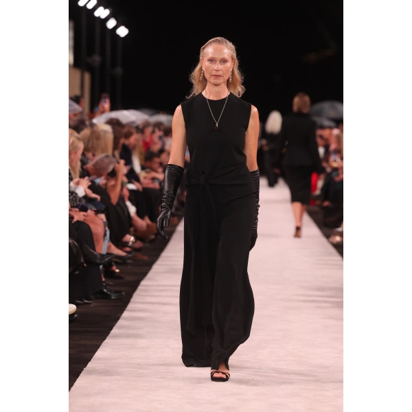 Carla Zampatti Black Crepe Waisted Tie Front Jumpsuit | Jumpsuit | Coveti