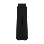Carla Zampatti Black Crepe Wide Leg Pleated Pant | Wide leg pants | Coveti