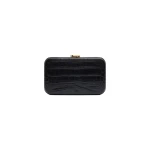 Carla Zampatti Black Croc CZ Cubo Clutch | Clutch Bags | Coveti