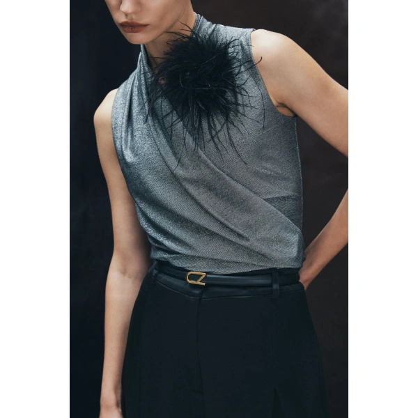 Carla Zampatti Black Feather Brooch | Brooches & Pins | Coveti