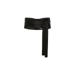 Carla Zampatti Black Liquid Sequin Cummerbund | Belts | Coveti