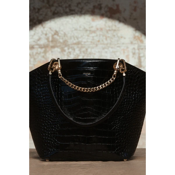 Carla Zampatti Black Medium Milano Tote Bag | Totes & Top-Handle Bags | Coveti
