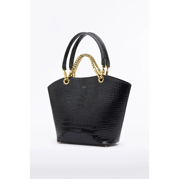 Carla Zampatti Black Medium Milano Tote Bag | Totes & Top-Handle Bags | Coveti