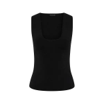 Carla Zampatti Black Milano Knit Tank | Sleeveless & Tank Tops | Coveti