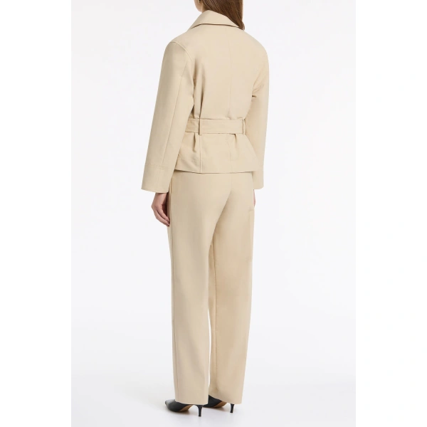 Carla Zampatti Bone Luxe Cotton Drill Short Trench Coat | Trench Coats | Coveti