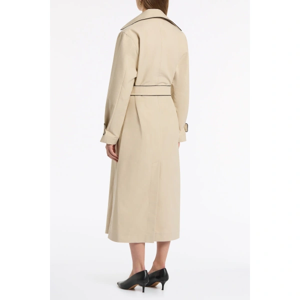 Carla Zampatti Bone Luxe Cotton Drill Trench Coat | Trench Coats | Coveti