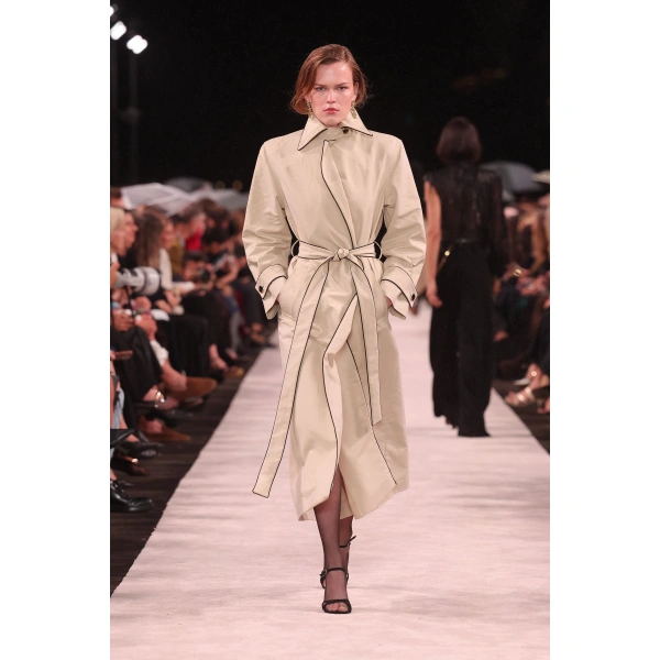 Carla Zampatti Bone Luxe Cotton Drill Trench Coat | Trench Coats | Coveti