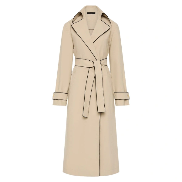 Bone Luxe Cotton Drill Trench Coat