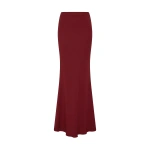 Carla Zampatti Cabernet Crepe Bias Fishtail Skirt | Maxi Skirts | Coveti