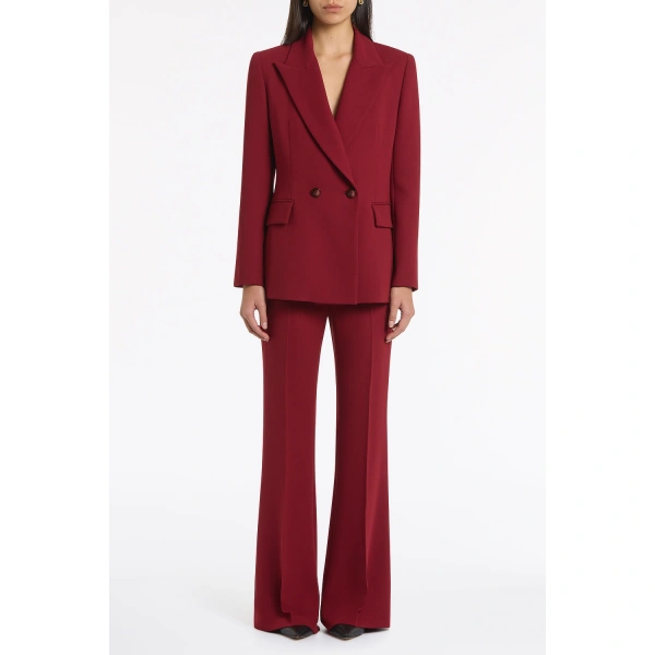 Carla Zampatti Cabernet Crepe Bootleg Pant | Tailored pants | Coveti