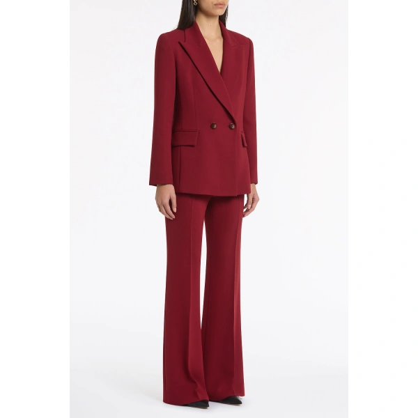 Carla Zampatti Cabernet Crepe Bootleg Pant | Tailored pants | Coveti