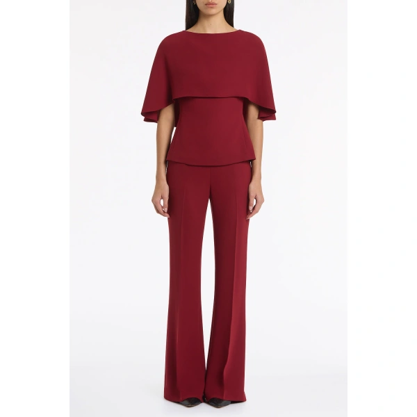 Carla Zampatti Cabernet Crepe Bootleg Pant | Tailored pants | Coveti