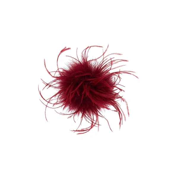 Cabernet Feather Brooch