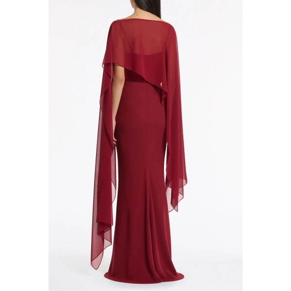 Carla Zampatti Cabernet Georgette Cascata Wrap | Scarves | Coveti
