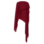 Carla Zampatti Cabernet Georgette Cascata Wrap | Scarves | Coveti