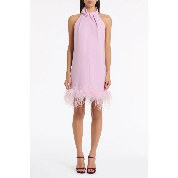 Carla Zampatti Floss Crepe Feather Mini Dress | Mini Dresses | Coveti