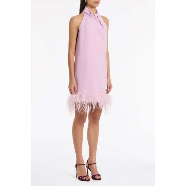 Carla Zampatti Floss Crepe Feather Mini Dress | Mini Dresses | Coveti