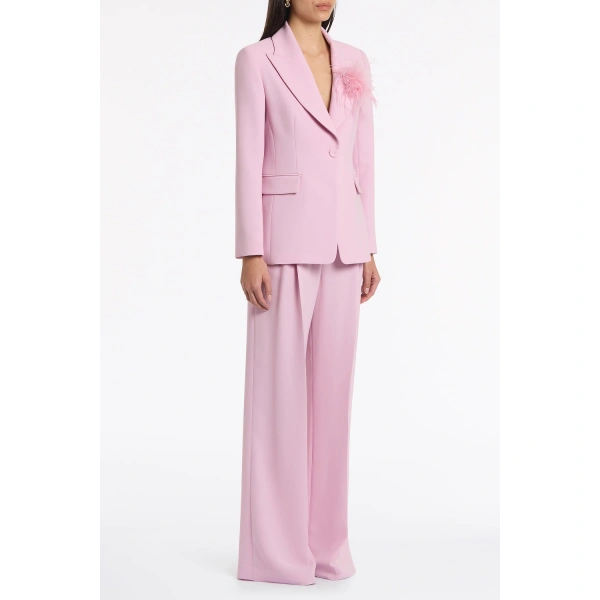 Carla Zampatti Floss Crepe Long Line Jacket | Blazers | Coveti
