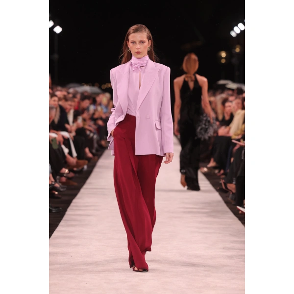 Carla Zampatti Floss Crepe Long Line Jacket | Blazers | Coveti