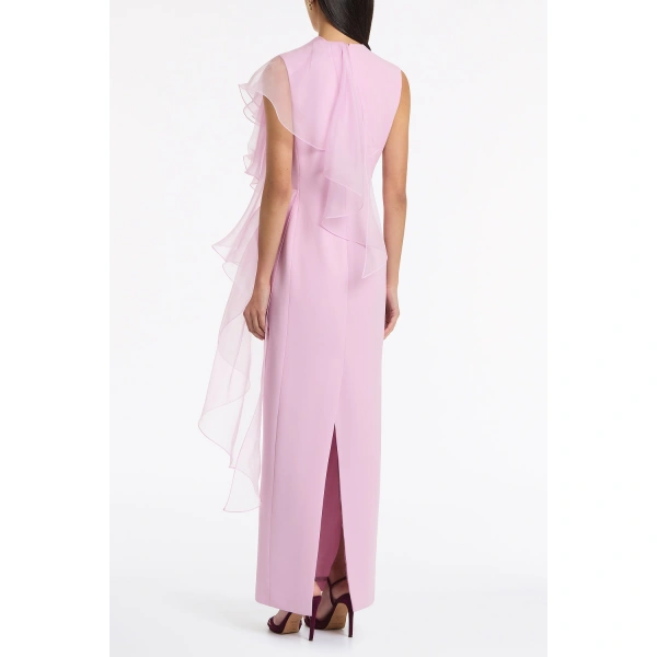 Carla Zampatti Floss Crepe Ruffle Detail Gown | Evening Gowns | Coveti