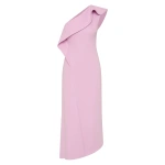 Carla Zampatti Floss Crepe Sculpted One Shoulder Midi Dress | Midi Dresses | Coveti