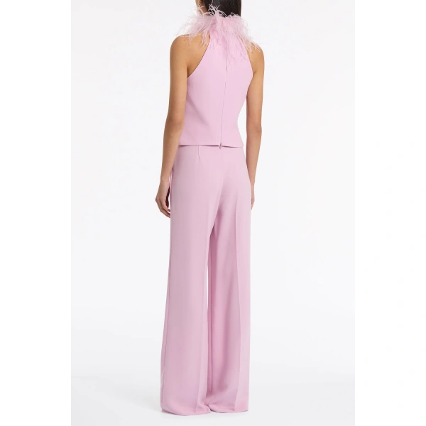 Carla Zampatti Floss Crepe Wide Leg Pleated Pant | Wide leg pants | Coveti