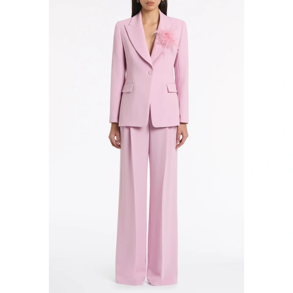 Carla Zampatti Floss Crepe Wide Leg Pleated Pant | Wide leg pants | Coveti